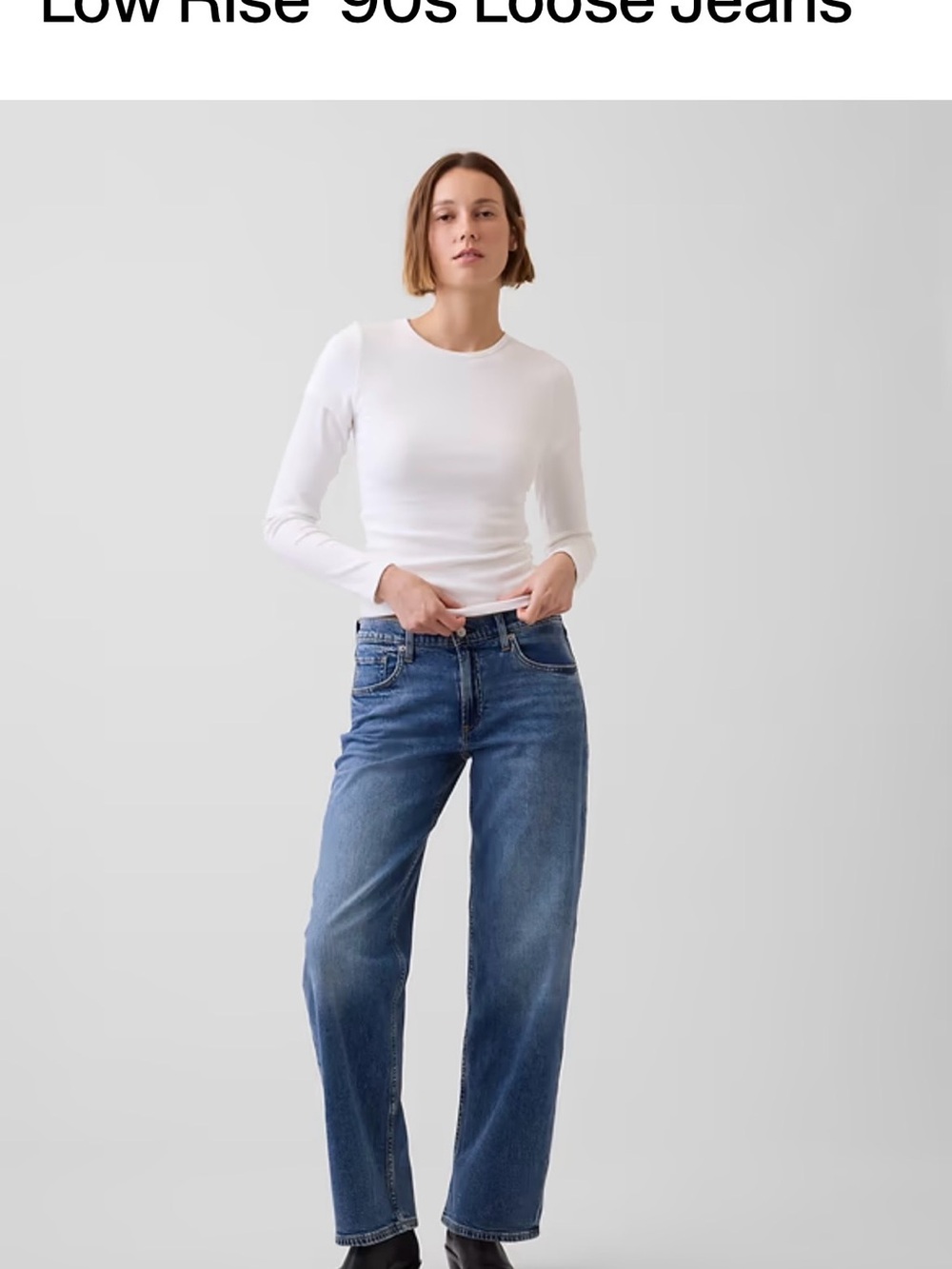 GAP 90s low rise loose-leg jeans in Medium Blue Denim
